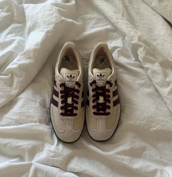 Adidas Samba Wonder White Maroon Outfit