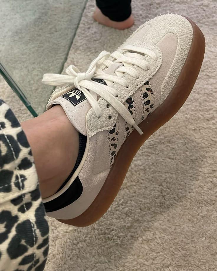 Adidas Sambae Leopard Off White Outfit