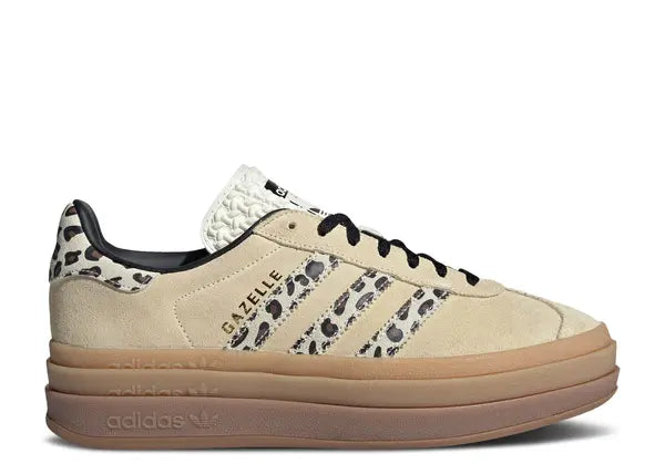 Adidas Gazelle Bold Cream Black Leopard Side