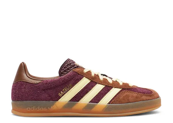 Adidas Gazelle Indoor Maroon Almost Yellow Side