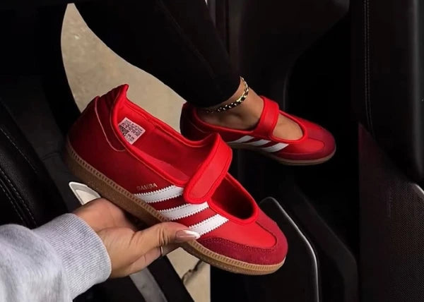 Adidas Samba Jane Scarlet White Gum Outfit