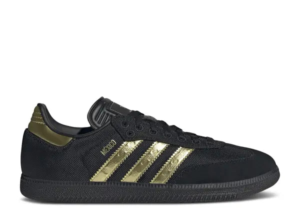Adidas Samba OG Mexico Black Gold Metallic Side
