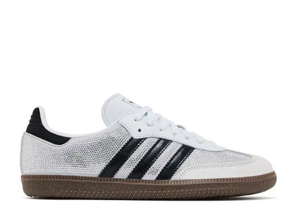 Adidas Samba OG Rhinestone Crystal White Silver Side