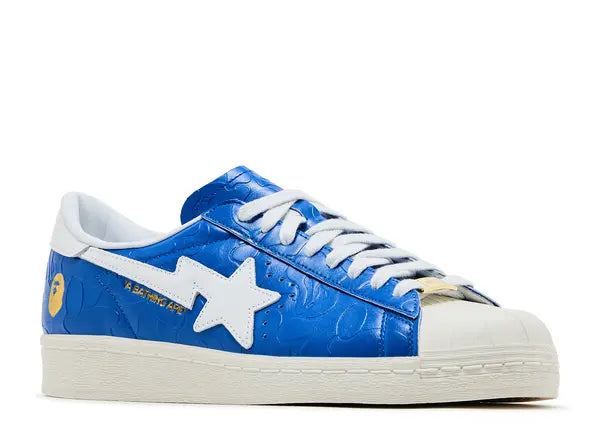 Adidas Superstar Vintage Bape Blue White Front
