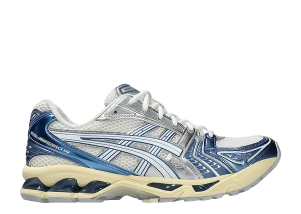 Asics Gel-Kayano 14 Cream Metallic Blue Side