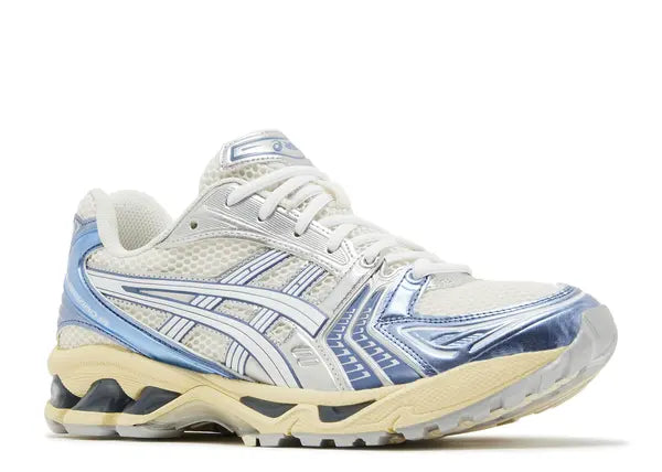 Asics Gel-Kayano 14 Cream Metallic Blue Front