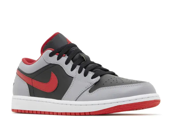 Jordan 1 Low Black Light Smoke Grey Gym Red Front
