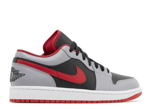 Jordan 1 Low Black Light Smoke Grey Gym Red Back