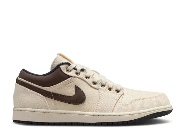 Jordan 1 Low Premium Pale Ivory Off Noir Baroque Brown