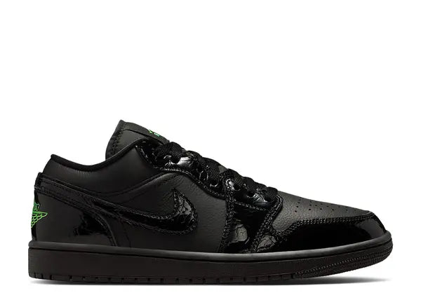 Jordan 1 Low SE Black Croc Scream Green