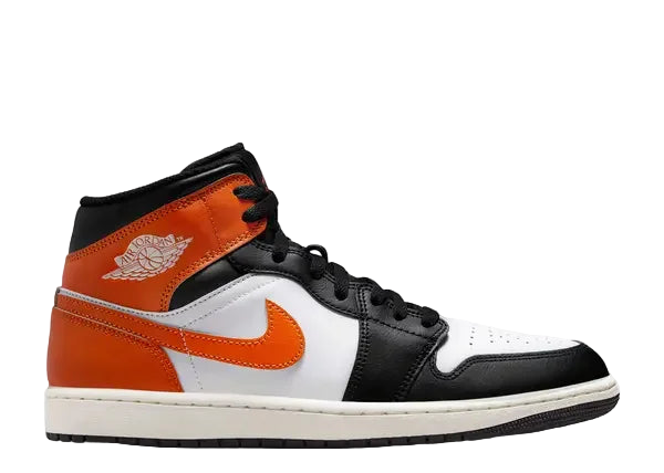 Jordan 1 Mid Black Toe Starfish