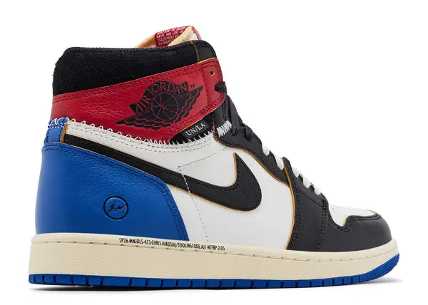 Jordan 1 Retro High OG SP Fragment x Union LA Varsity Red Sport Royal Back