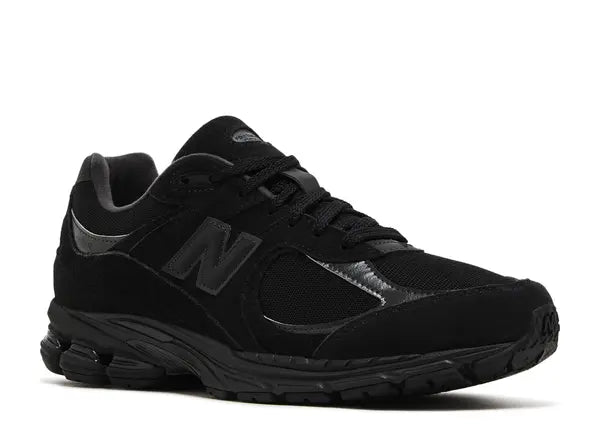 New Balance 2002R Triple Black Suede Front