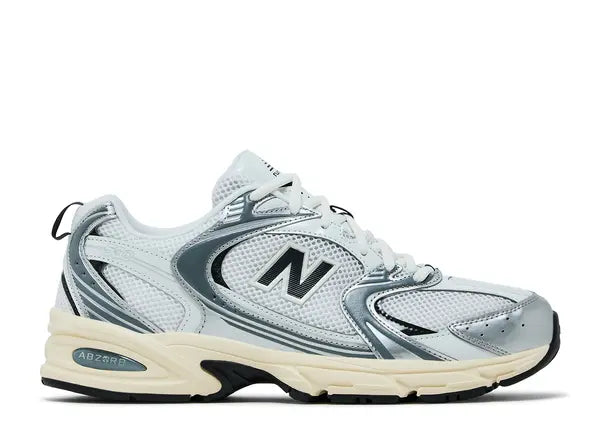 New Balance 530 Silver Metallic Black Cement Side