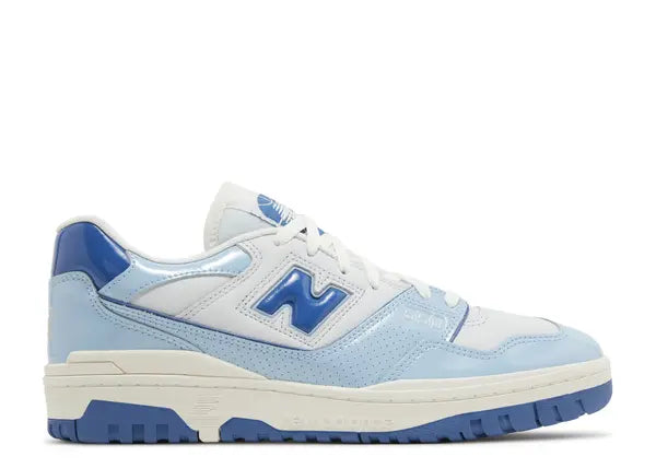 New Balance 550 Chrome Blue Patent Side