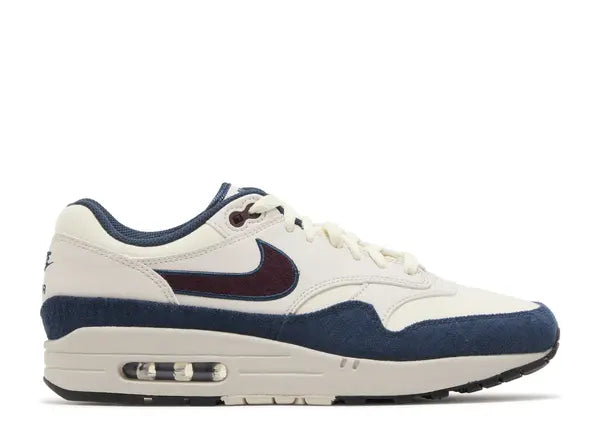 Nike Air Max 1 Coconut Milk Burgundy Crush Navy Side