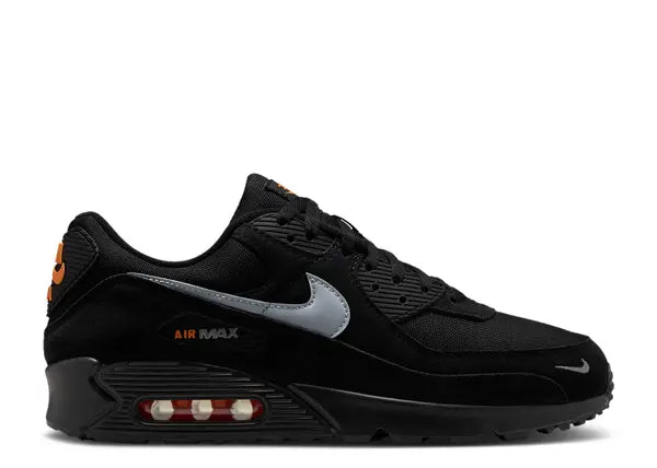 Nike Air Max 90 Black Metallic Cool Grey Orange