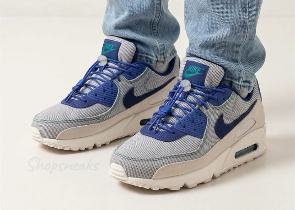 Nike Air Max 90 Coconut Milk Deep Royal Blue Outfit