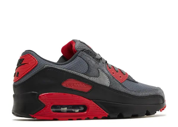 Nike Air Max 90 Smoke Grey Fire Red Back