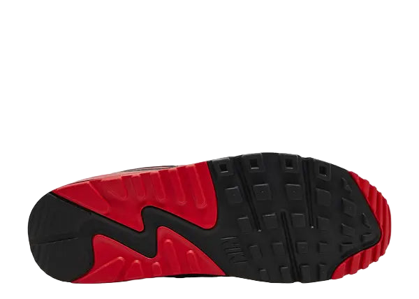 Nike Air Max 90 Smoke Grey Fire Red Bottom