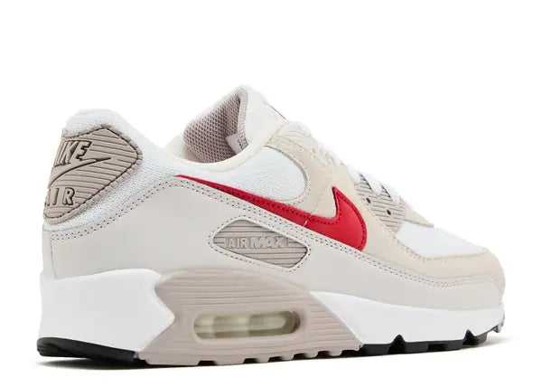 Nike Air Max 90 White College Grey Vast Grey University Red Back