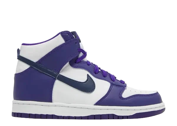 Nike Dunk High Electro Purple Midnight Navy (GS) Side