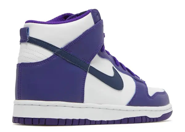 Nike Dunk High Electro Purple Midnight Navy (GS) Back