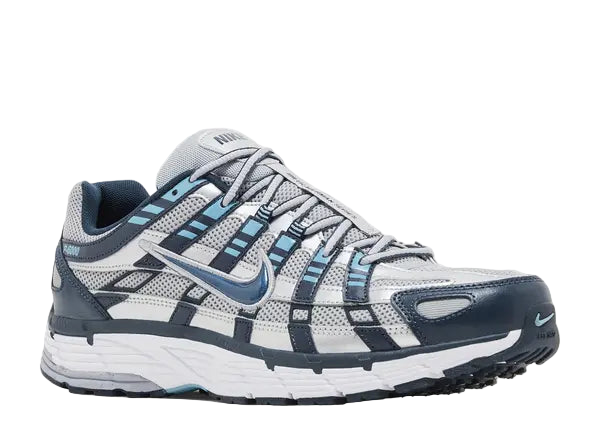Nike P-6000 Armory Navy Flat Silver Front