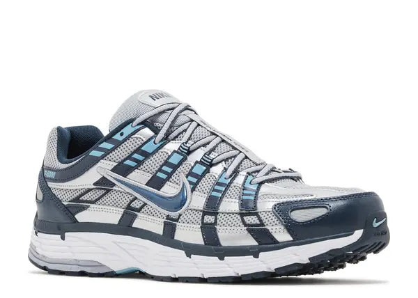 Nike P-6000 Armory Navy Flat Silver Front