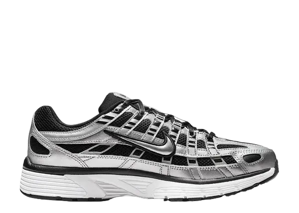 Nike P-6000 Metallic Silver Black White