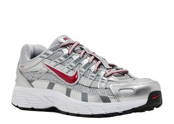 Nike P-6000 Metallic Silver Cool Red (GS) Front