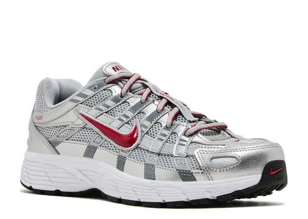 Nike P-6000 Metallic Silver Cool Red (GS) Front