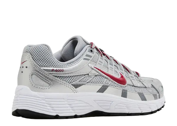 Nike P-6000 Metallic Silver Cool Red (GS) Back