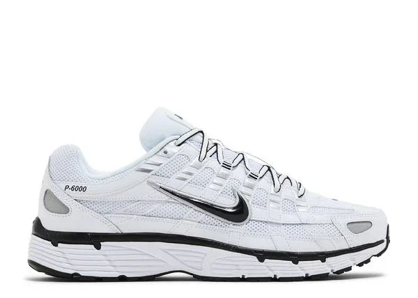 Nike P-6000 White Metallic Silver Black Side