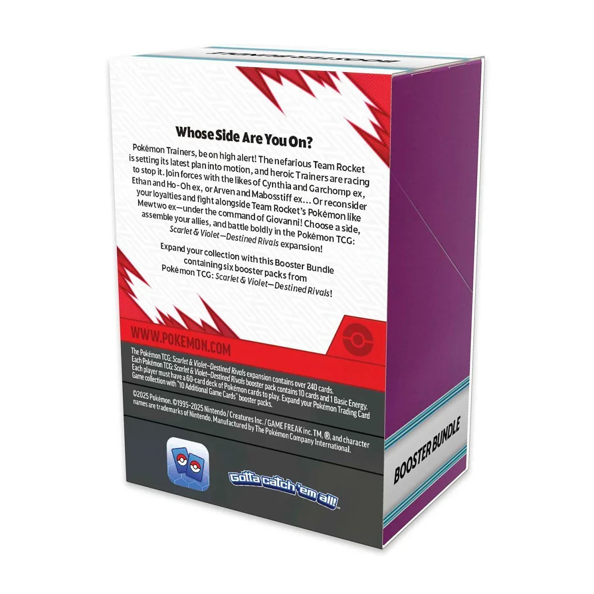 Pokemon Scarlet & Violet Destined Rivals Booster Bundle Back