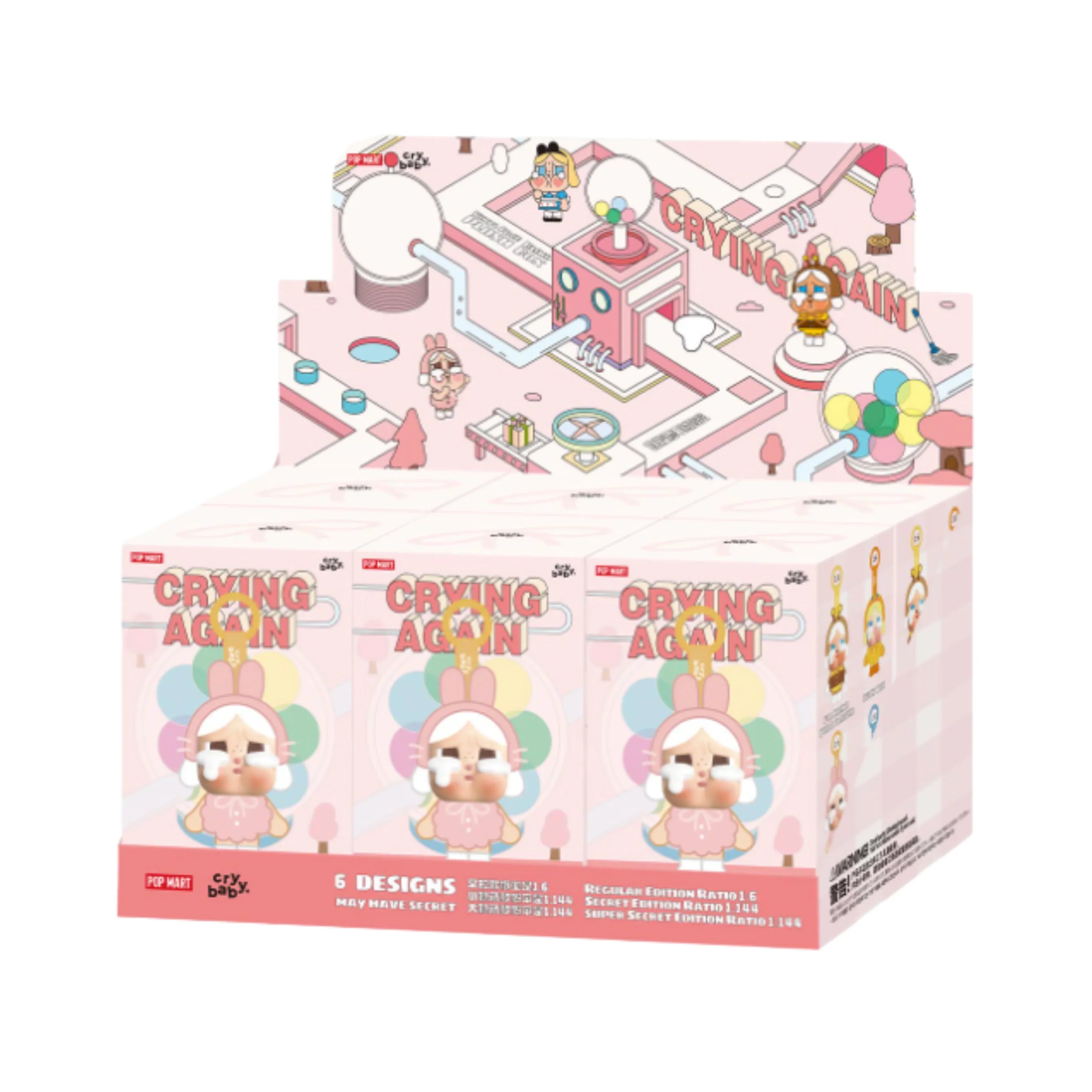 Pop Mart Labubu Crybaby Crying Again Case (6 Blind Box)