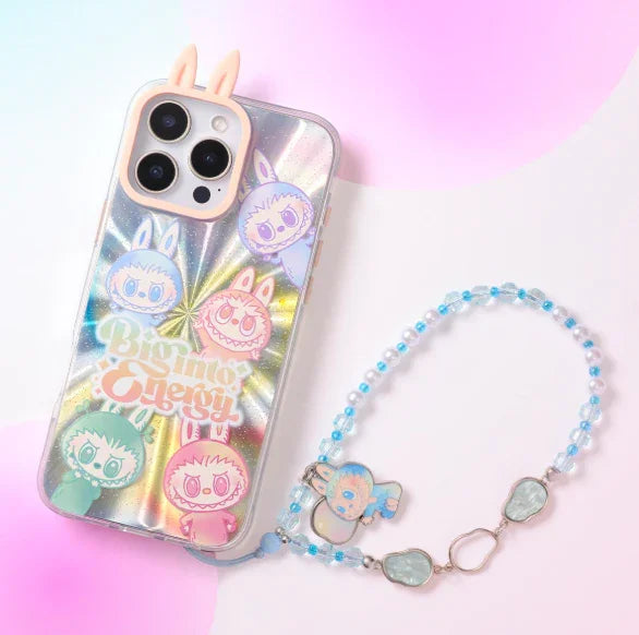 Pop Mart Labubu The Monsters Big Into Energy Phone Charm Series Blind Box On Phone