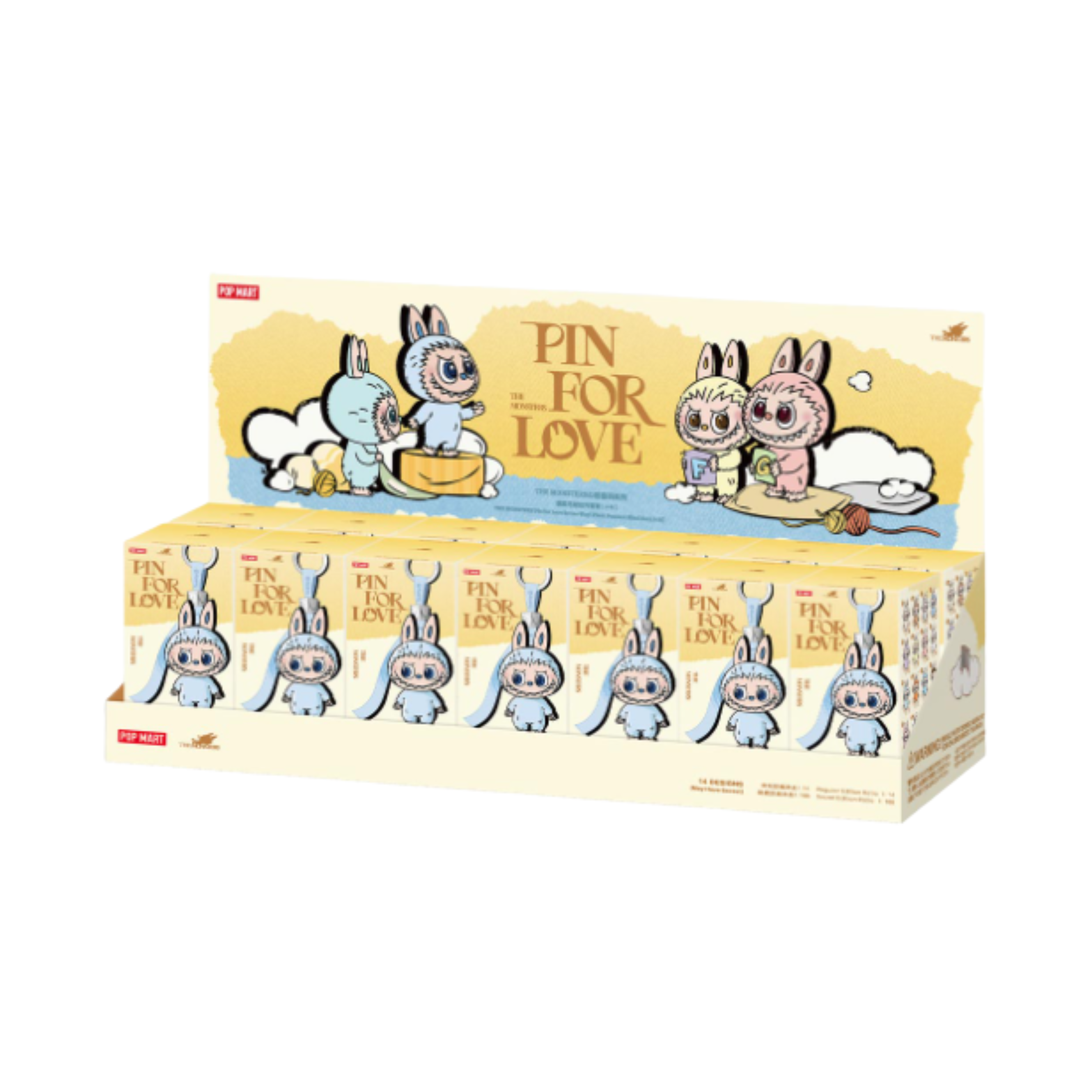 Pop Mart Labubu The Monsters Pin For Love (A-M) Case (14 Blind Box)