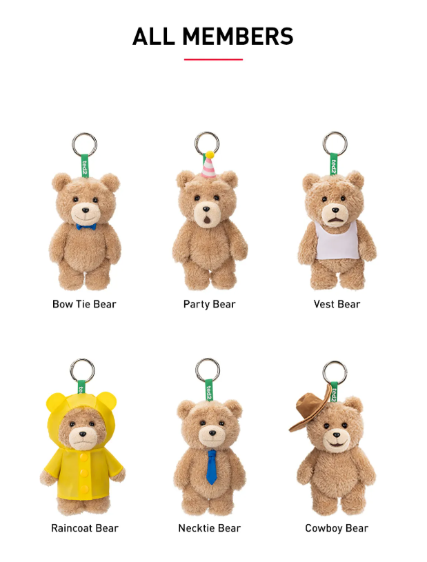 Pop Mart Ted2 Teddy Bear Action Series Blind Box All Members