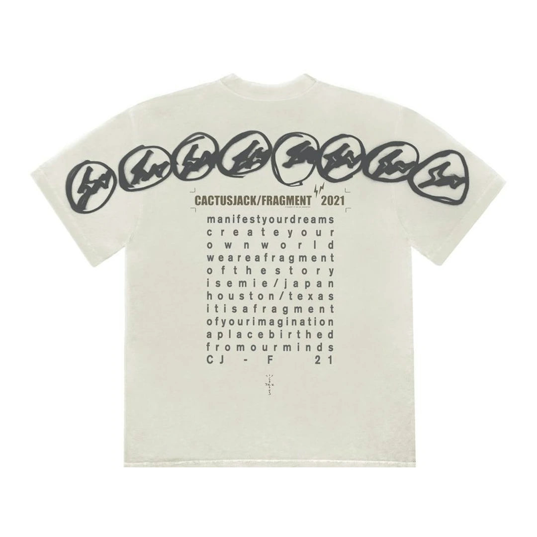 Travis Scott Cactus Jack For Fragment Manifest T-shirt White Back