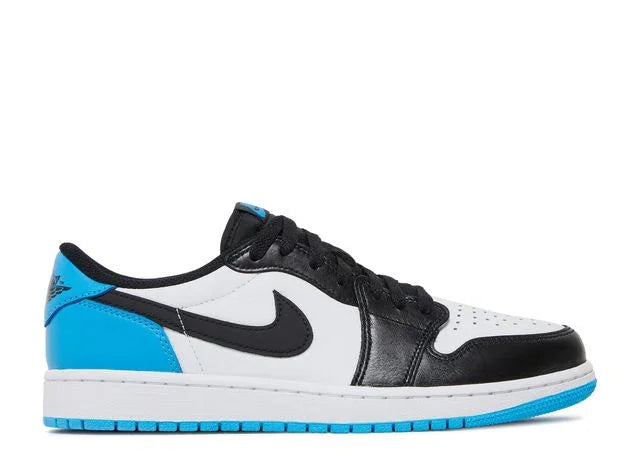 Jordan 1 Low OG Black Dark Powder Blue Side