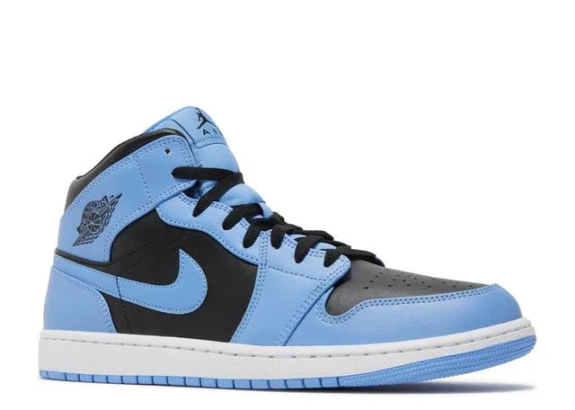 Jordan 1 Mid University Blue Black Front