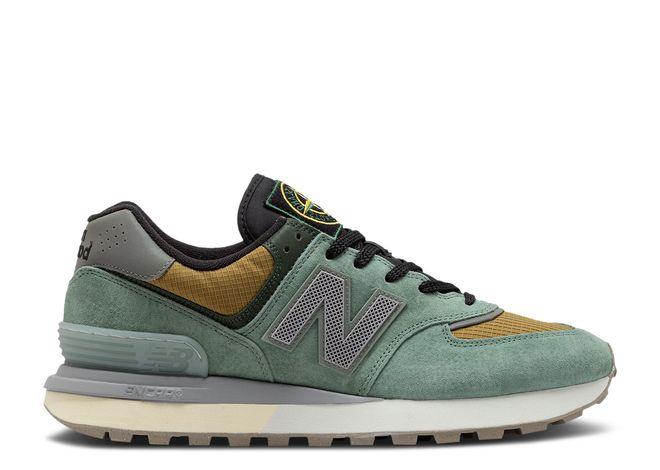 New Balance 574 Legacy Stone Island Hellgrün