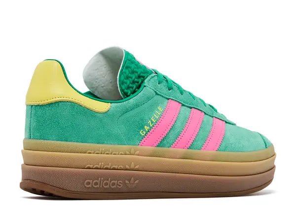 Adidas Gazelle Bold Court Green Lucid Pink Back