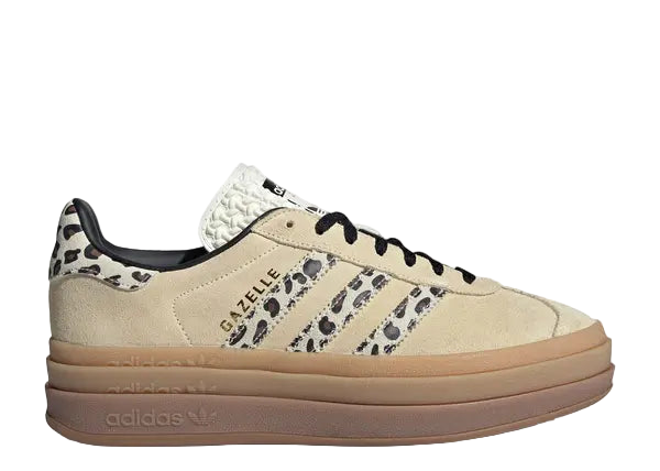 Adidas Gazelle Bold Cream Black Leopard Side