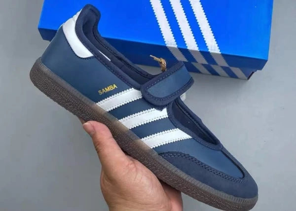 Adidas Samba Jane Crew Navy White Outfit