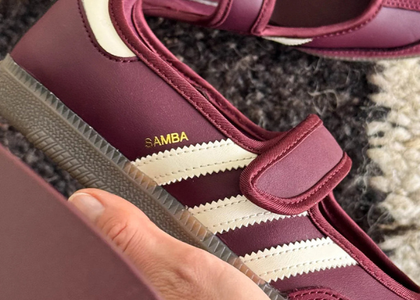 Adidas Samba Jane Maroon Cream White Outfit