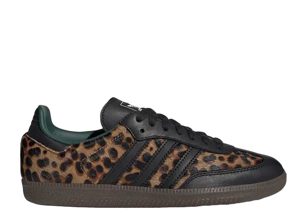 Adidas Samba OG Black Green Leopard