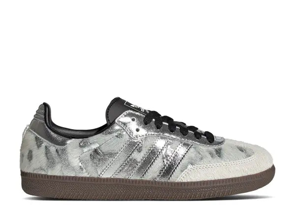 Adidas Samba OG Cream Pony Hair Silver Metallic Black