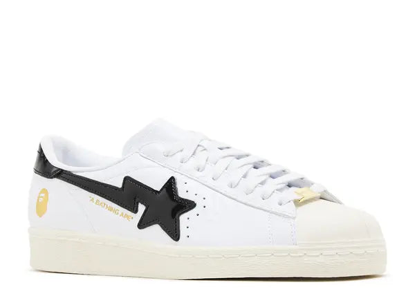 Adidas Superstar Vintage Bape White Black Front